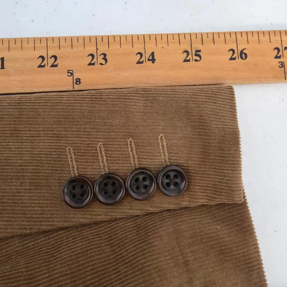 Stafford Corduroy Blazer Jacket Mens 44R Brown Sports‎ Coat 2 Buttons Vented